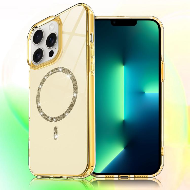 Transparent MagSafe Glitter Powder Acrylic Phone Case, For iPhone 13 Pro Max, For iPhone 13 Pro, For iPhone 12 / 12 Pro, For iPhone 12 Pro Max