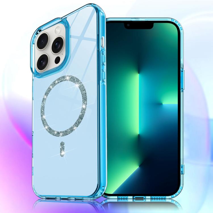 Transparent MagSafe Glitter Powder Acrylic Phone Case