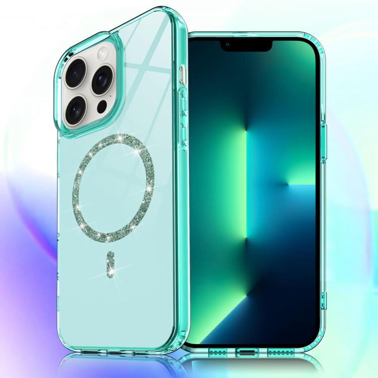 Transparent MagSafe Glitter Powder Acrylic Phone Case, For iPhone 13 Pro Max, For iPhone 13 Pro, For iPhone 12 / 12 Pro, For iPhone 12 Pro Max