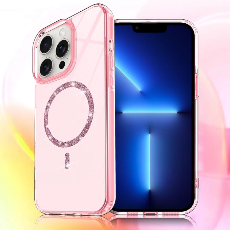 Transparent MagSafe Glitter Powder Acrylic Phone Case, For iPhone 13 Pro Max, For iPhone 13 Pro, For iPhone 12 / 12 Pro, For iPhone 12 Pro Max