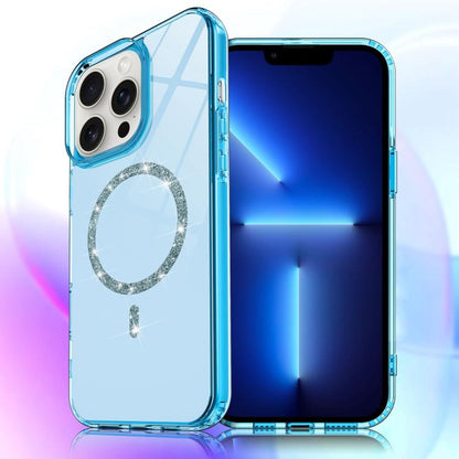 Transparent MagSafe Glitter Powder Acrylic Phone Case, For iPhone 13 Pro Max, For iPhone 13 Pro, For iPhone 12 / 12 Pro, For iPhone 12 Pro Max