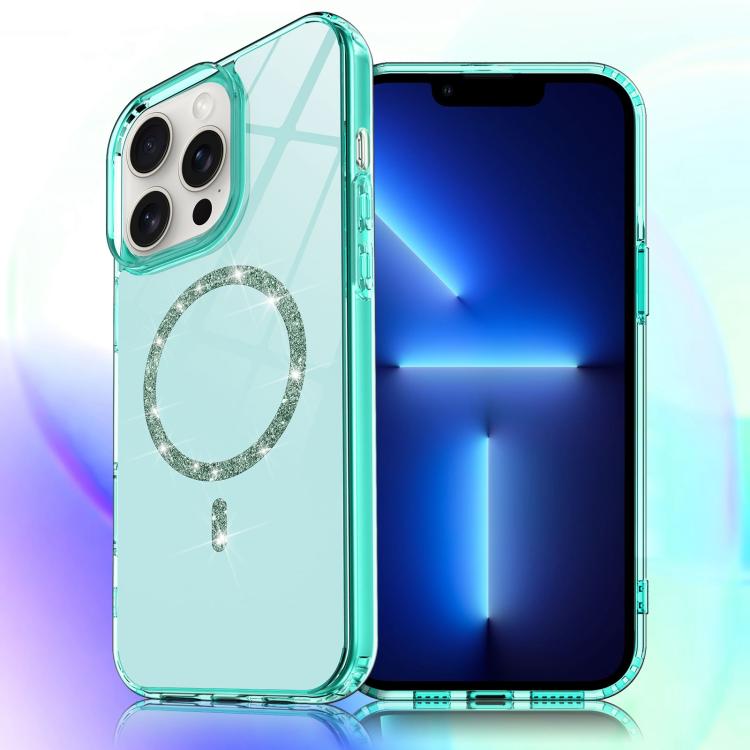Transparent MagSafe Glitter Powder Acrylic Phone Case, For iPhone 13 Pro Max, For iPhone 13 Pro, For iPhone 12 / 12 Pro, For iPhone 12 Pro Max