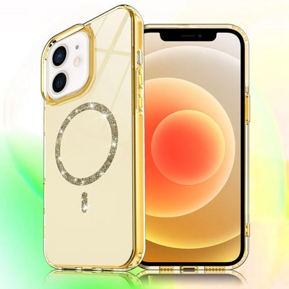Transparent MagSafe Glitter Powder Acrylic Phone Case, For iPhone 13 Pro Max, For iPhone 13 Pro, For iPhone 12 / 12 Pro, For iPhone 12 Pro Max
