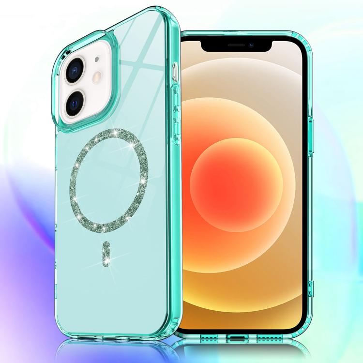 Transparent MagSafe Glitter Powder Acrylic Phone Case, For iPhone 13 Pro Max, For iPhone 13 Pro, For iPhone 12 / 12 Pro, For iPhone 12 Pro Max