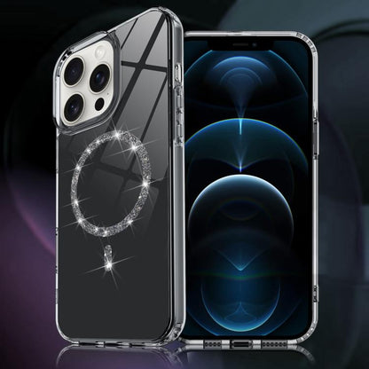 Transparent MagSafe Glitter Powder Acrylic Phone Case