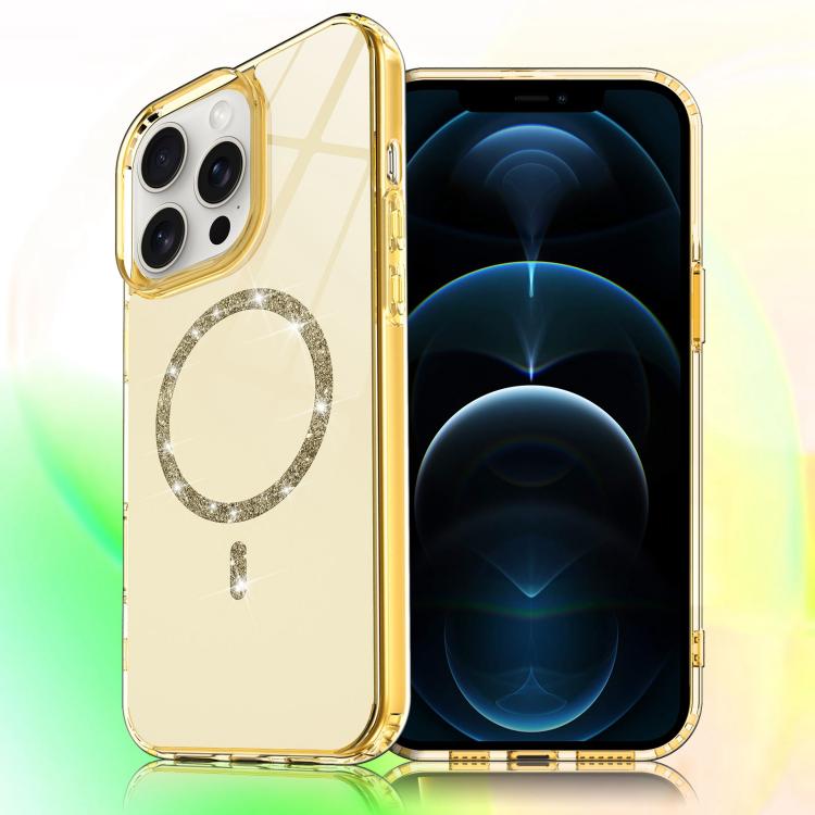 Transparent MagSafe Glitter Powder Acrylic Phone Case, For iPhone 13 Pro Max, For iPhone 13 Pro, For iPhone 12 / 12 Pro, For iPhone 12 Pro Max