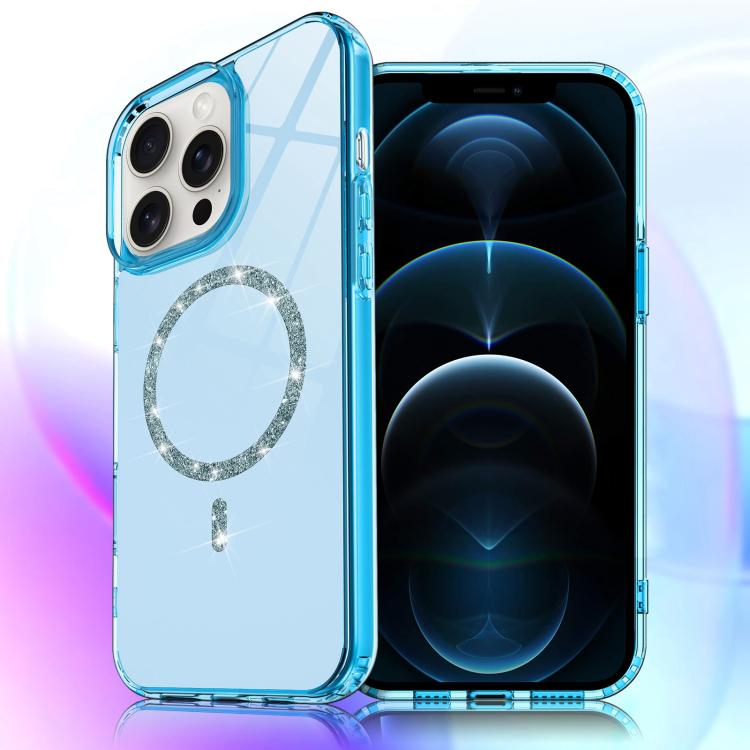 Transparent MagSafe Glitter Powder Acrylic Phone Case, For iPhone 13 Pro Max, For iPhone 13 Pro, For iPhone 12 / 12 Pro, For iPhone 12 Pro Max