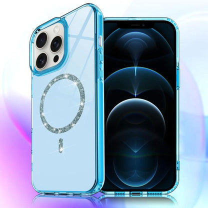 Transparent MagSafe Glitter Powder Acrylic Phone Case, For iPhone 13 Pro Max, For iPhone 13 Pro, For iPhone 12 / 12 Pro, For iPhone 12 Pro Max
