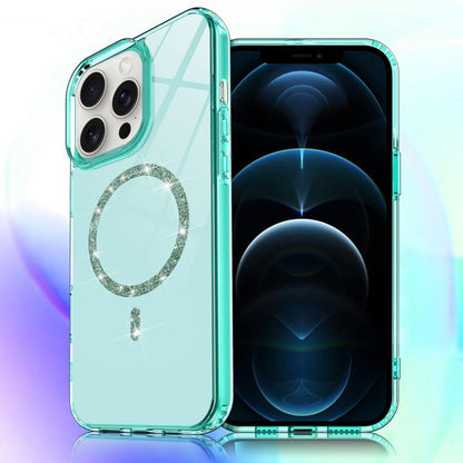 Transparent MagSafe Glitter Powder Acrylic Phone Case, For iPhone 13 Pro Max, For iPhone 13 Pro, For iPhone 12 / 12 Pro, For iPhone 12 Pro Max