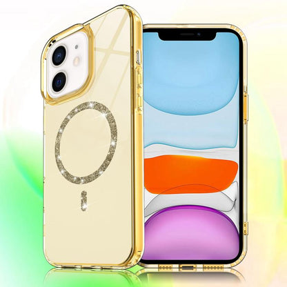 Transparent MagSafe Glitter Powder Acrylic Phone Case, For iPhone 11 Pro Max, For iPhone 11