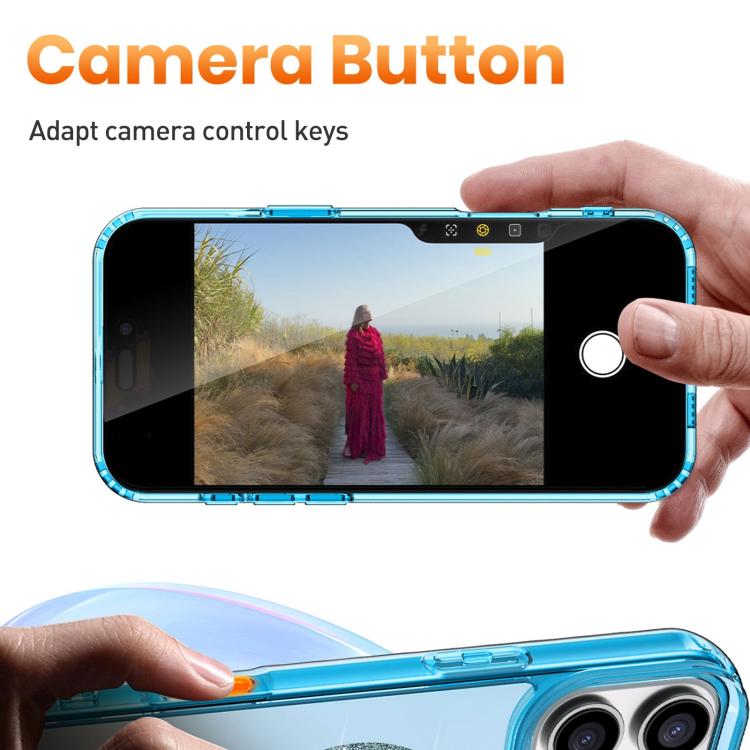 Transparent MagSafe Glitter Powder Acrylic Phone Case