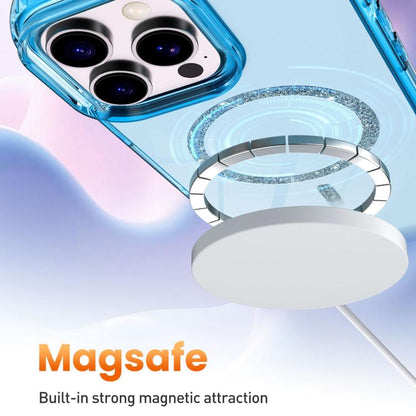 Transparent MagSafe Glitter Powder Acrylic Phone Case, For iPhone 13 Pro Max, For iPhone 13 Pro, For iPhone 12 / 12 Pro, For iPhone 12 Pro Max