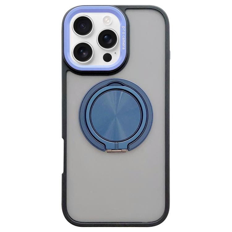 Skin-feel Two-color Edge Strips 360 MagSafe Holder Phone Case, For iPhone 16e, For iPhone 16 Pro Max, For iPhone 16 Pro