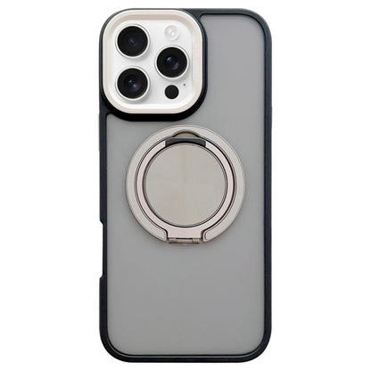 Skin-feel Two-color Edge Strips 360 MagSafe Holder Phone Case, For iPhone 16e, For iPhone 16 Pro Max, For iPhone 16 Pro