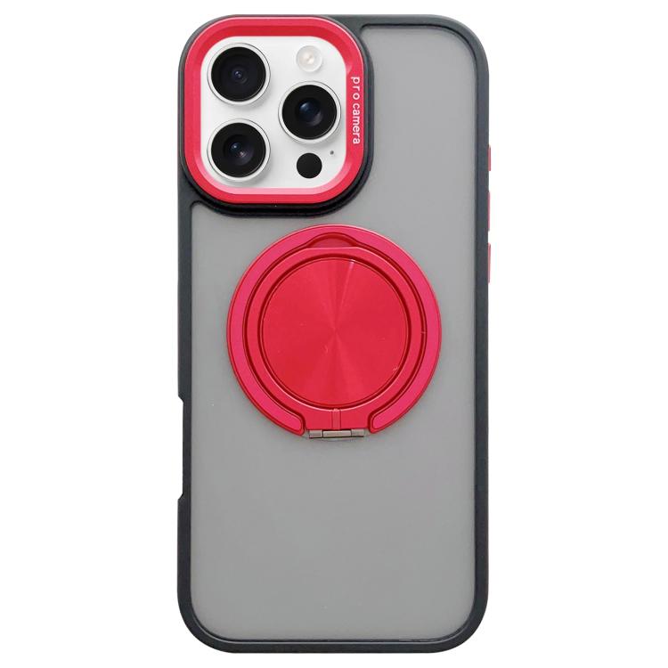 Skin-feel Two-color Edge Strips 360 MagSafe Holder Phone Case, For iPhone 16e, For iPhone 16 Pro Max, For iPhone 16 Pro