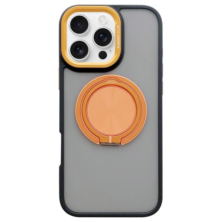 Skin-feel Two-color Edge Strips 360 MagSafe Holder Phone Case, For iPhone 16e, For iPhone 16 Pro Max, For iPhone 16 Pro