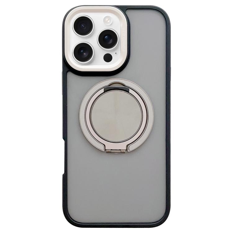 Skin-feel Two-color Edge Strips 360 MagSafe Holder Phone Case, For iPhone 16e, For iPhone 16 Pro Max, For iPhone 16 Pro