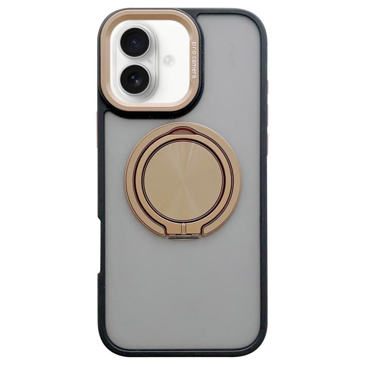 Skin-feel Two-color Edge Strips 360 MagSafe Holder Phone Case, For iPhone 16 Plus, For iPhone 16, For iPhone 15 Pro Max