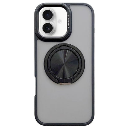 Skin-feel Two-color Edge Strips 360 MagSafe Holder Phone Case, For iPhone 16 Plus, For iPhone 16, For iPhone 15 Pro Max