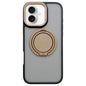 Skin-feel Two-color Edge Strips 360 MagSafe Holder Phone Case, For iPhone 16 Plus, For iPhone 16, For iPhone 15 Pro Max