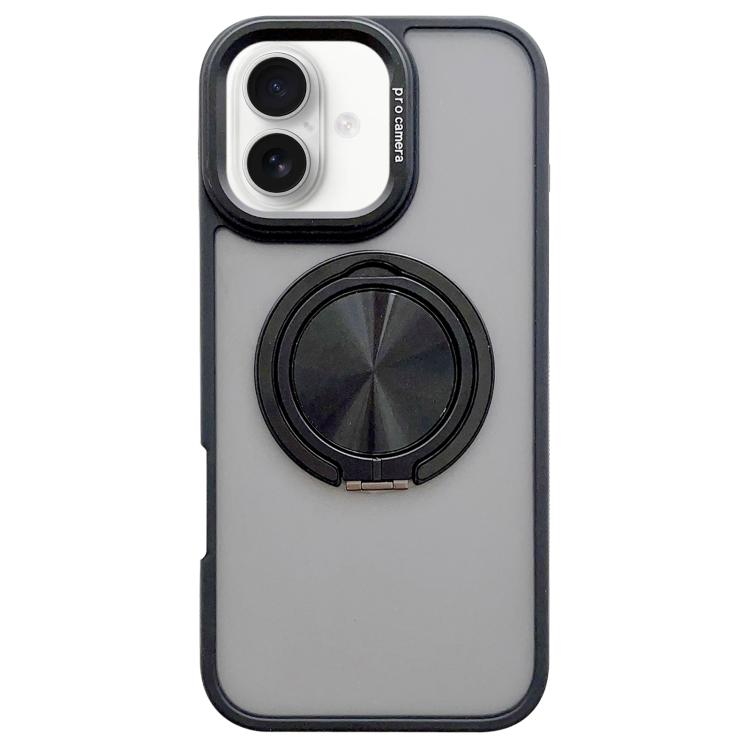 Skin-feel Two-color Edge Strips 360 MagSafe Holder Phone Case, For iPhone 16 Plus, For iPhone 16, For iPhone 15 Pro Max