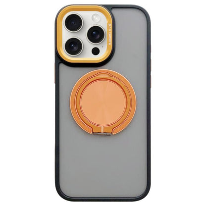 Skin-feel Two-color Edge Strips 360 MagSafe Holder Phone Case, For iPhone 15 Pro, For iPhone 15, For iPhone 14