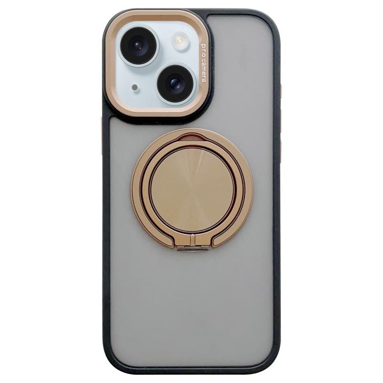 Skin-feel Two-color Edge Strips 360 MagSafe Holder Phone Case, For iPhone 15 Pro, For iPhone 15, For iPhone 14