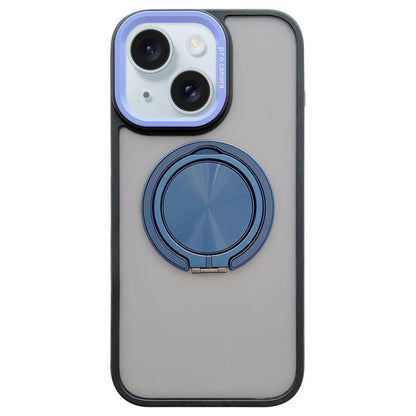 Skin-feel Two-color Edge Strips 360 MagSafe Holder Phone Case, For iPhone 15 Pro, For iPhone 15, For iPhone 14