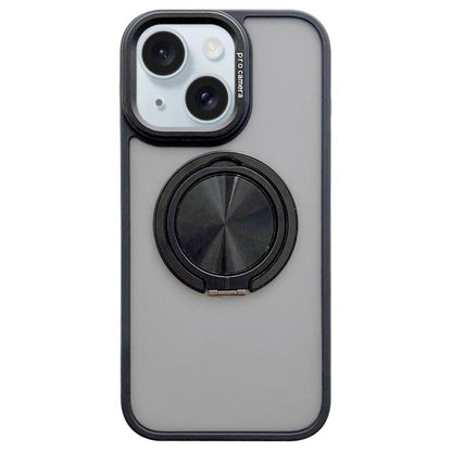 Skin-feel Two-color Edge Strips 360 MagSafe Holder Phone Case, For iPhone 15 Pro, For iPhone 15, For iPhone 14