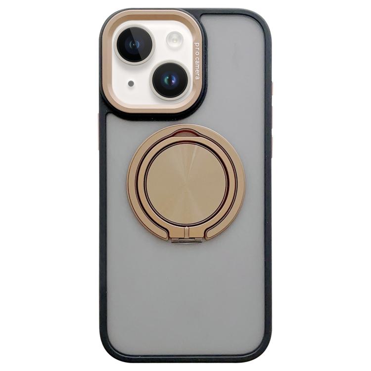 Skin-feel Two-color Edge Strips 360 MagSafe Holder Phone Case, For iPhone 15 Pro, For iPhone 15, For iPhone 14