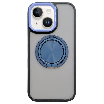 Skin-feel Two-color Edge Strips 360 MagSafe Holder Phone Case, For iPhone 15 Pro, For iPhone 15, For iPhone 14