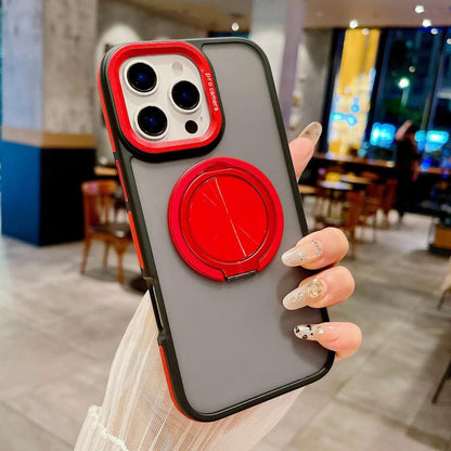 Skin-feel Two-color Edge Strips 360 MagSafe Holder Phone Case, For iPhone 14 Pro, For iPhone 14 Pro Max, For iPhone 13 Pro Max
