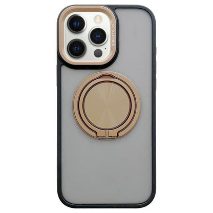 Skin-feel Two-color Edge Strips 360 MagSafe Holder Phone Case, For iPhone 12 Pro Max, For iPhone 12 Pro, For iPhone 11