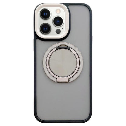Skin-feel Two-color Edge Strips 360 MagSafe Holder Phone Case, For iPhone 12 Pro Max, For iPhone 12 Pro, For iPhone 11