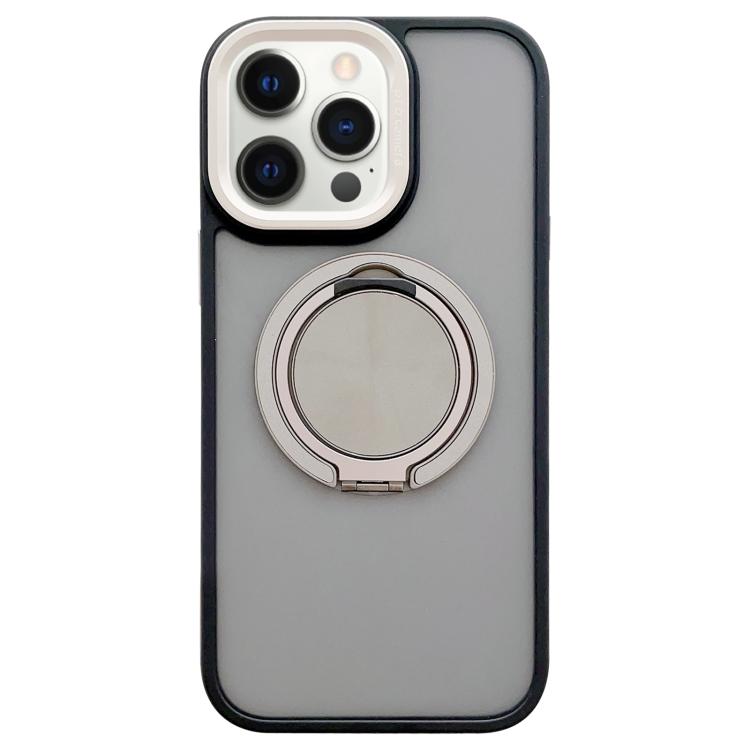 Skin-feel Two-color Edge Strips 360 MagSafe Holder Phone Case, For iPhone 12 Pro Max, For iPhone 12 Pro, For iPhone 11