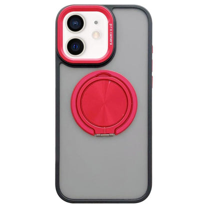 Skin-feel Two-color Edge Strips 360 MagSafe Holder Phone Case, For iPhone 12 Pro Max, For iPhone 12 Pro, For iPhone 11