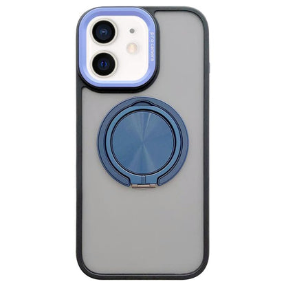 Skin-feel Two-color Edge Strips 360 MagSafe Holder Phone Case, For iPhone 12 Pro Max, For iPhone 12 Pro, For iPhone 11