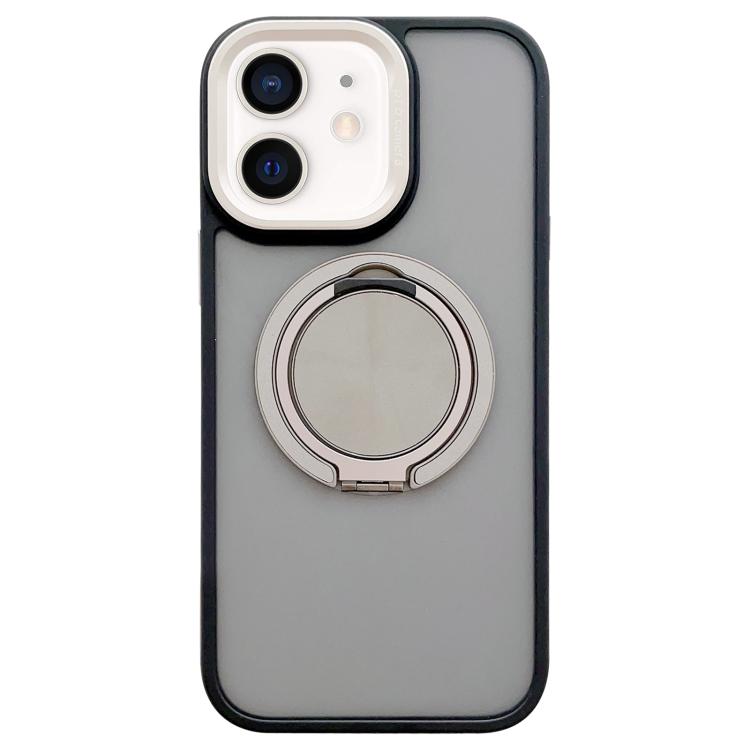 Skin-feel Two-color Edge Strips 360 MagSafe Holder Phone Case, For iPhone 12 Pro Max, For iPhone 12 Pro, For iPhone 11