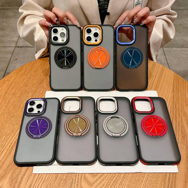 Skin-feel Two-color Edge Strips 360 MagSafe Holder Phone Case, For iPhone 16e, For iPhone 16 Pro Max, For iPhone 16 Pro