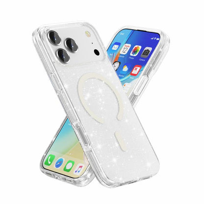 Terminator Style Glitter Powder MagSafe Magnetic Phone Case, For iPhone 18 Pro / 17 Pro, For iPhone 18 Pro Max / 17 Pro Max