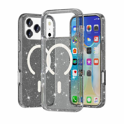 Terminator Style Glitter Powder MagSafe Magnetic Phone Case, For iPhone 17 Pro Max, For iPhone 17 Pro, For iPhone 17