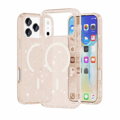 Terminator Style Glitter Powder MagSafe Magnetic Phone Case, For iPhone 17 Pro Max, For iPhone 17 Pro, For iPhone 17