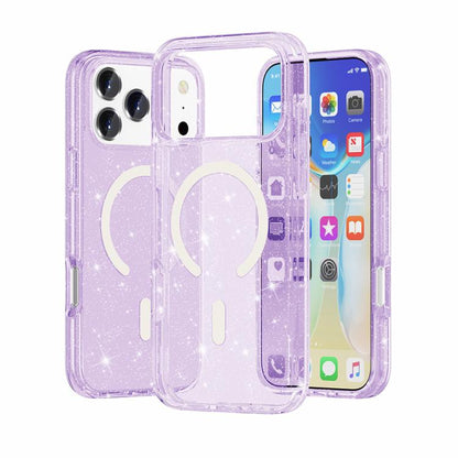 Terminator Style Glitter Powder MagSafe Magnetic Phone Case, For iPhone 17 Pro Max, For iPhone 17 Pro, For iPhone 17