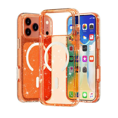 Terminator Style Glitter Powder MagSafe Magnetic Phone Case, For iPhone 17 Pro Max, For iPhone 17 Pro, For iPhone 17