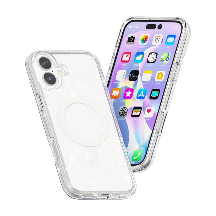 Terminator Style Glitter Powder MagSafe Magnetic Phone Case, For iPhone 17, For iPhone Air