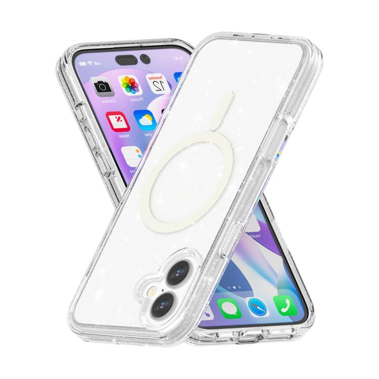 Terminator Style Glitter Powder MagSafe Magnetic Phone Case, For iPhone 17, For iPhone Air