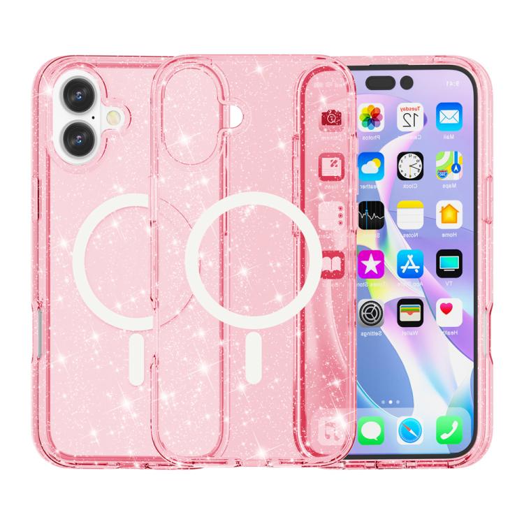 Terminator Style Glitter Powder MagSafe Magnetic Phone Case, For iPhone 17 Pro Max, For iPhone 17 Pro, For iPhone 17