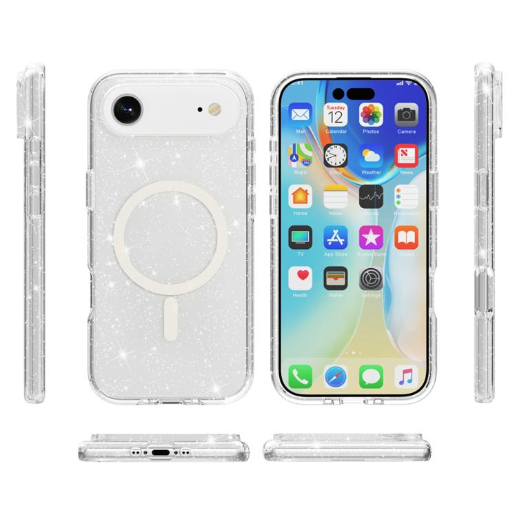 Terminator Style Glitter Powder MagSafe Magnetic Phone Case, For iPhone Air
