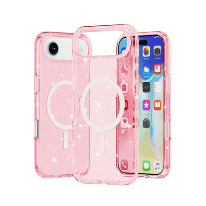 Terminator Style Glitter Powder MagSafe Magnetic Phone Case, For iPhone 17, For iPhone Air