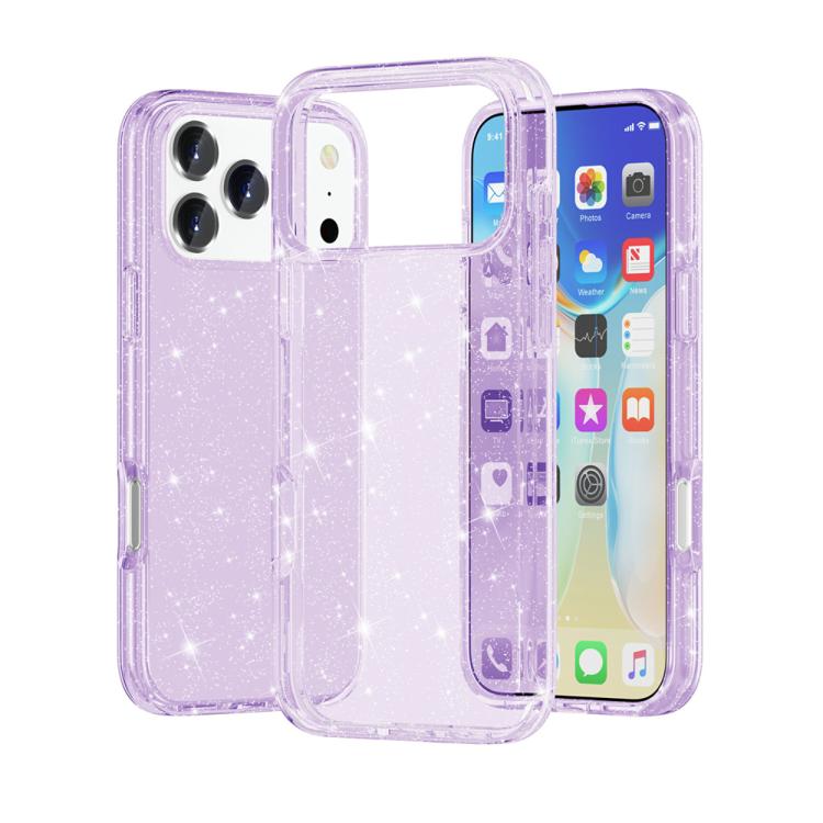 Shockproof Terminator Glitter Powder Phone Case, For iPhone 18 Pro / 17 Pro, For iPhone 18 Pro Max / 17 Pro Max
